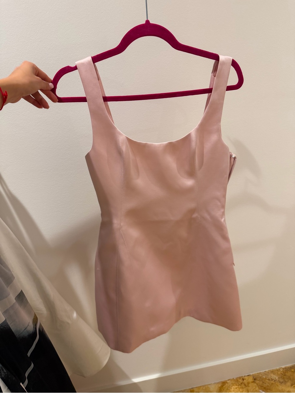 Meshki Satin Mini Dress - Pale Pink - Picture 4 of 7